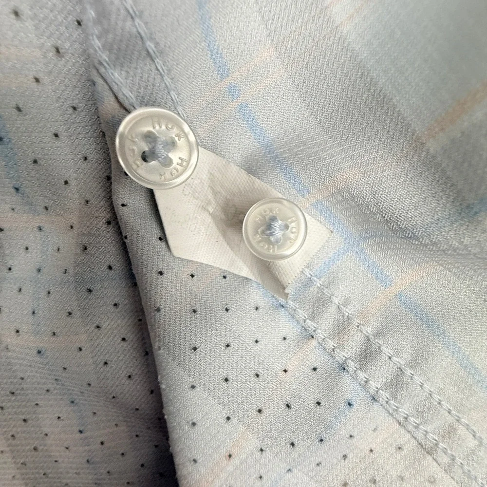 Huk Performance Fishing Shirt 2XL Blue Plaid Long Sleeve Button Down‎ Vented